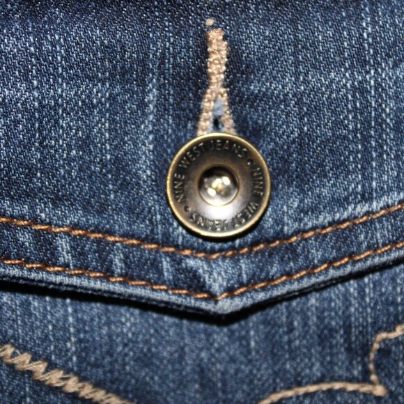 Nine West Bootcut Jeans - Size 8 - Dark Wash Denim - 28" Inseam - Y2K, Stretch - Picture 4 of 11